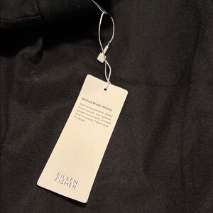 Eileen Fisher Black Boiled Wool Jersey